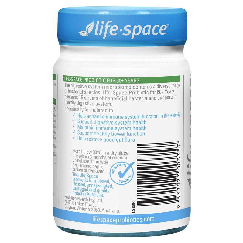 Load image into Gallery viewer, Life-Space Probiotic For 60+ Years 60 Capsules
