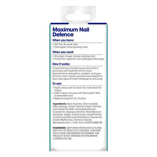 Manicare Salon Strength Nail Treatment Maximum Strength Nail Defence 12ml
