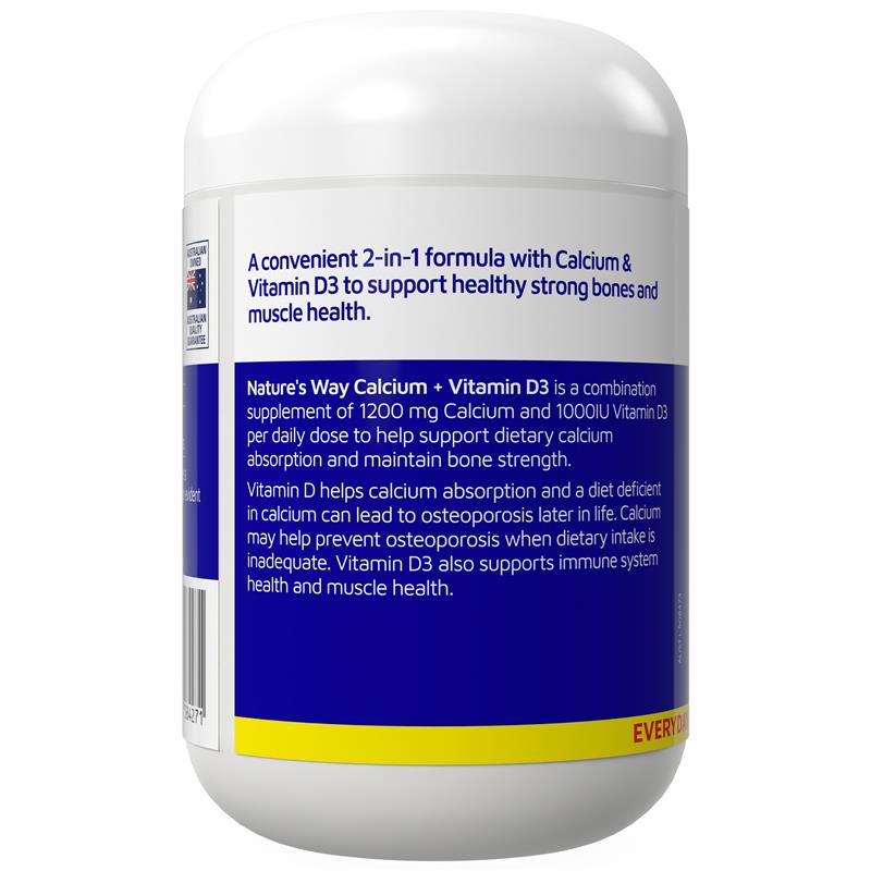 Load image into Gallery viewer, Nature's Way Calcium + Vitamin D3 200 Tablets
