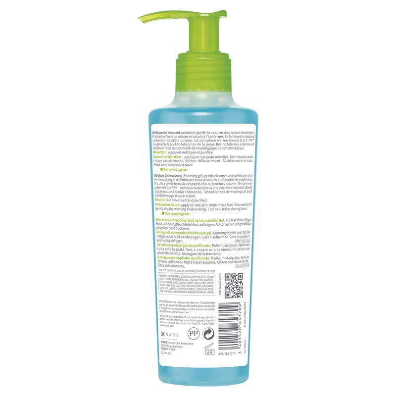Load image into Gallery viewer, Bioderma Sebium Gel Moussant Gel Cleanser For Oily Skin 200ml
