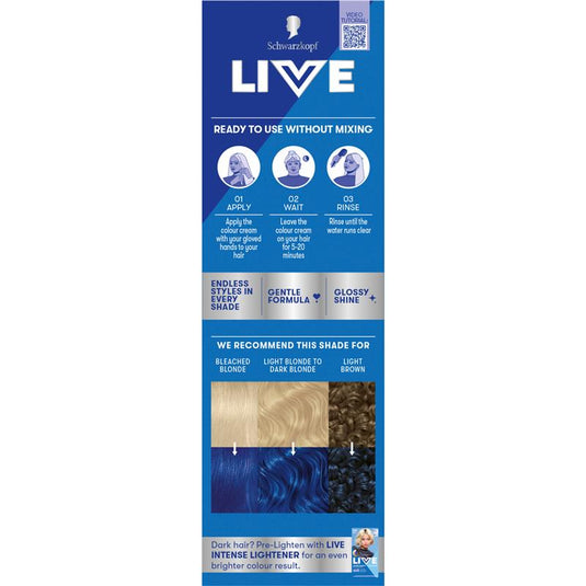 Schwarzkopf LIVE Colour Electric Blue Semi Permanent 75ml