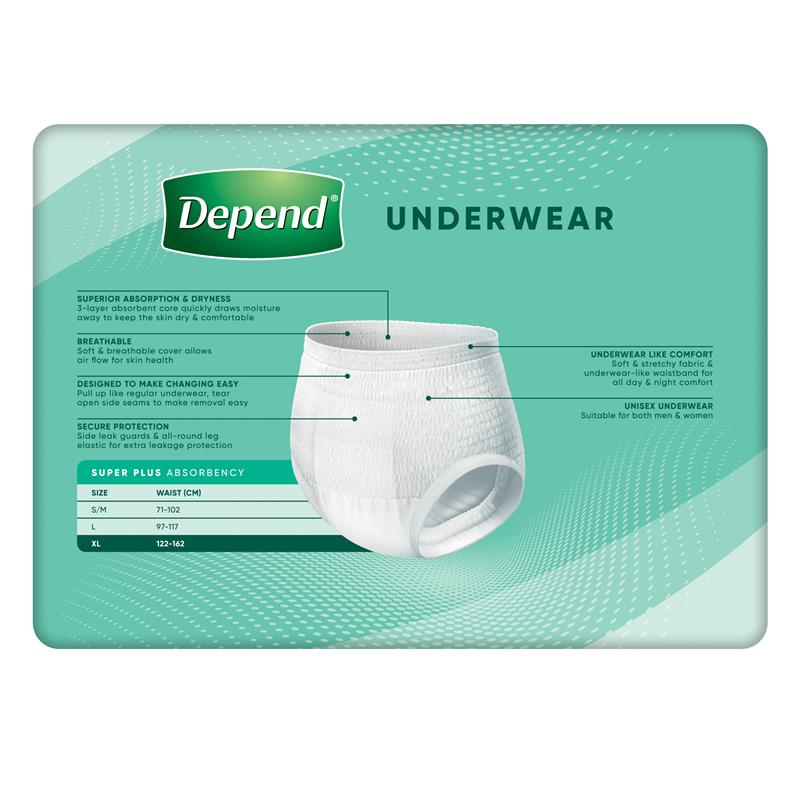 Load image into Gallery viewer, Depend Underwear Super Plus Extra Large 9 Pack

