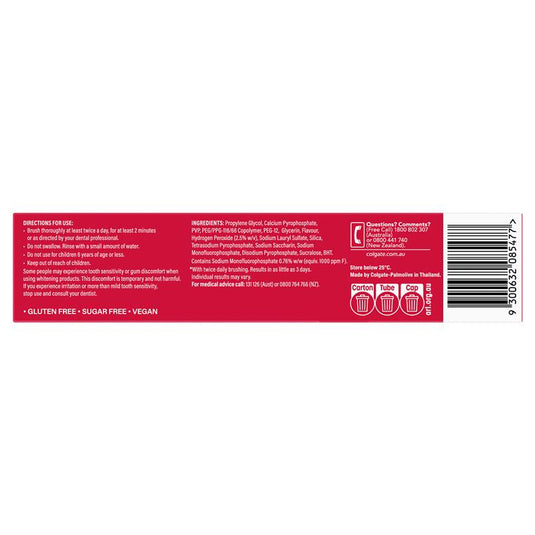 Colgate Toothpaste Optic White Lumionus Express Teeth Whitening 125g