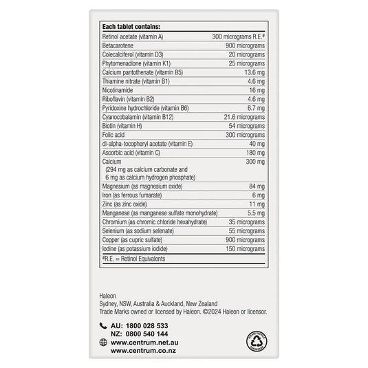 Centrum For Men 90 Tablets Exclusive Size