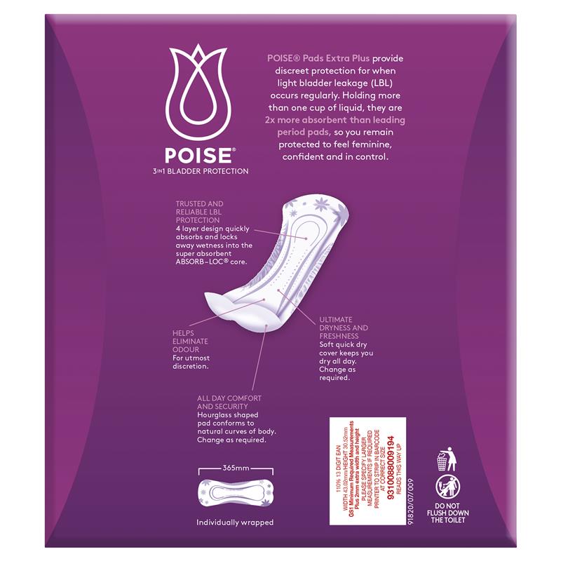 Load image into Gallery viewer, Poise Pads Extra Plus 20 Bulk Pack
