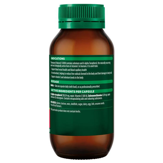 Thompson's Natural E 500iu 100 Capsules