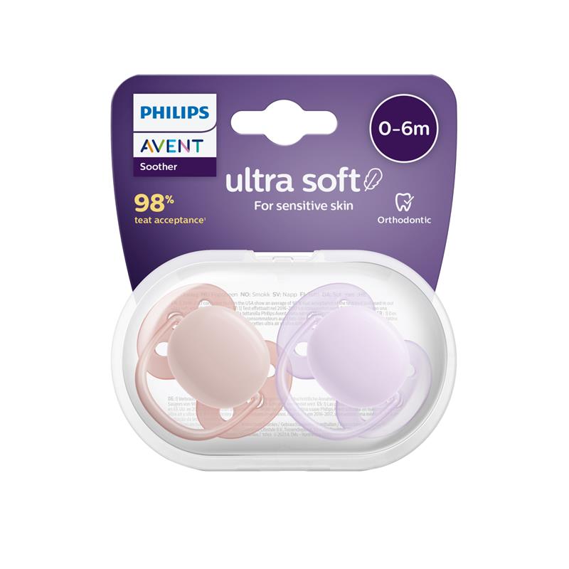 Load image into Gallery viewer, Avent Ultra Soft Soother Neutral 0 - 6 Months 2 Pack
