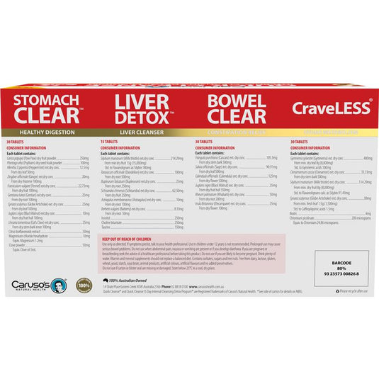 Carusos Quick Cleanse Internal Cleansing Detox Program 15 Day