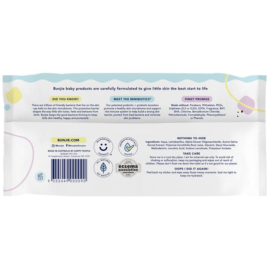 Bunjie Probiotic Baby Wipes 80 Pack