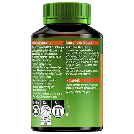 Cenovis Mega C 1000mg Orange Flavour 60 Tablets
