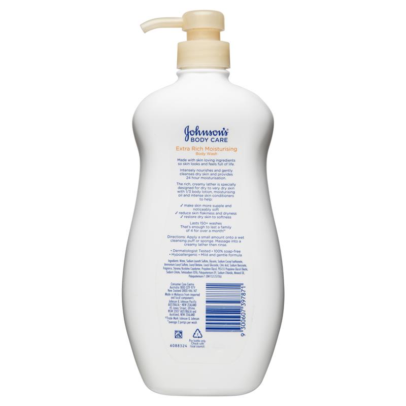 Load image into Gallery viewer, Johnson's Body Care Extra Rich Moisturising Cream Body Wash 1 Litre
