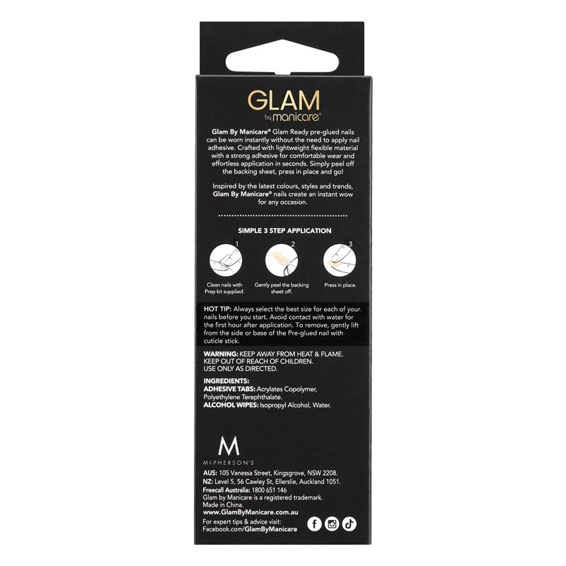Load image into Gallery viewer, Glam By Manicare Glam Ready Pre-Glued Nails Glitz At Twilight 30 Pieces
