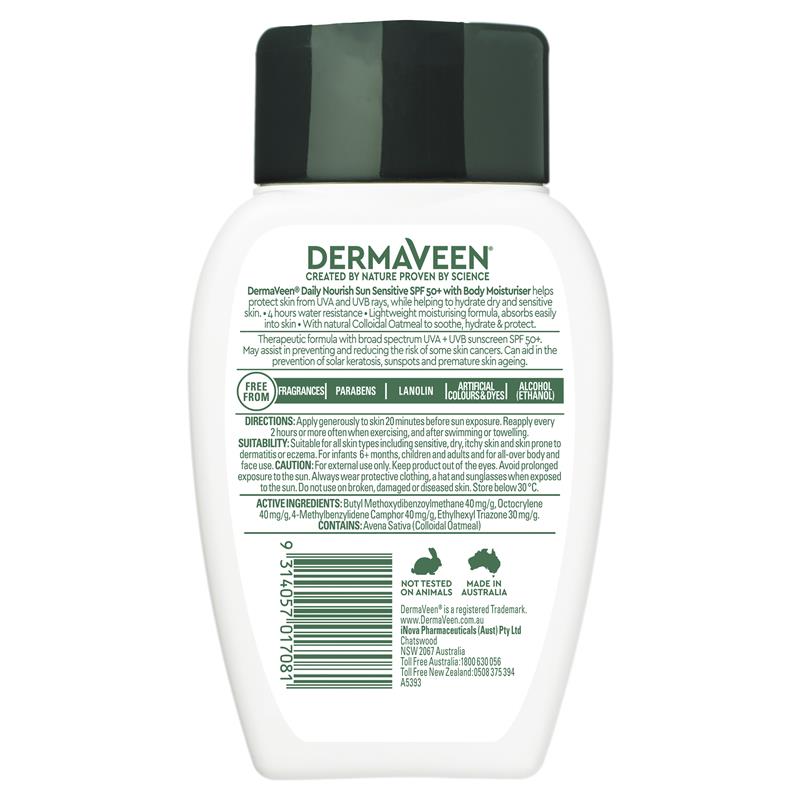 Load image into Gallery viewer, Dermaveen Sensitive Sun SPF 50+ Moisturising Face &amp; Body Cream 250g
