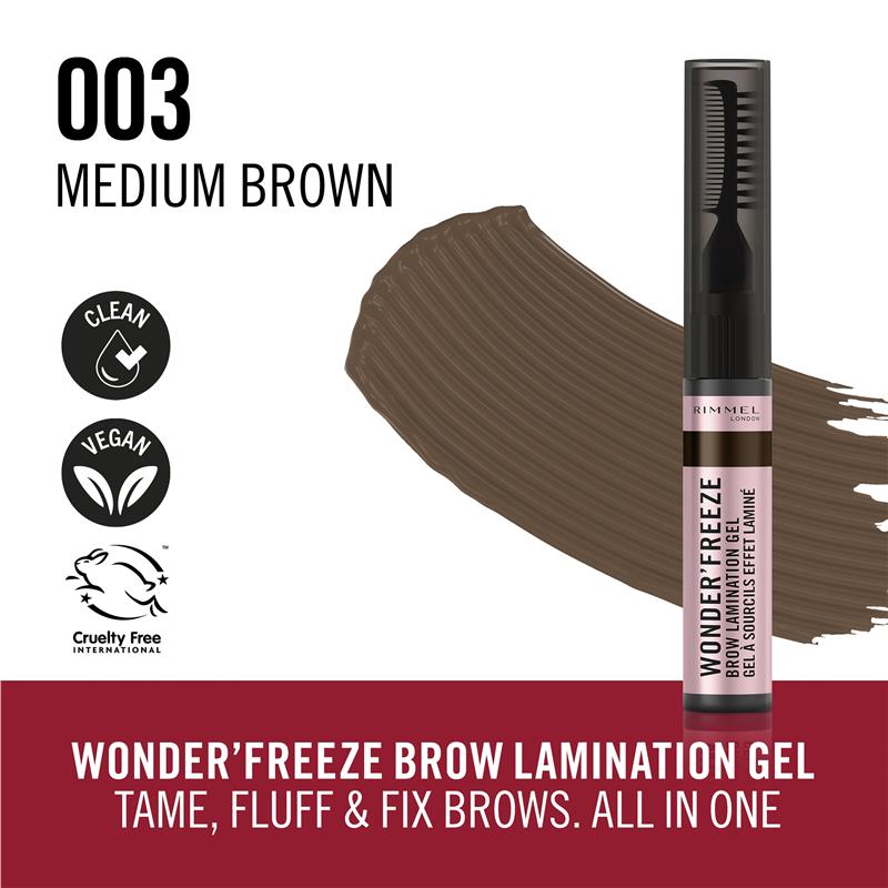 Load image into Gallery viewer, Rimmel Wonder Freeze Brow Lamination Gel 003 Soft Brown
