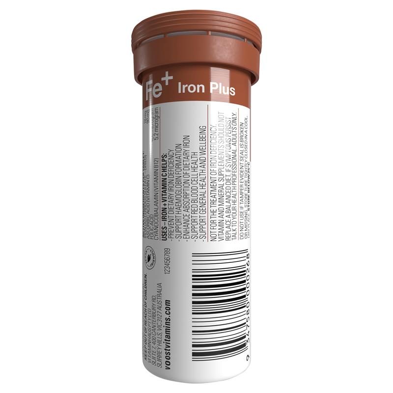Load image into Gallery viewer, Voost Iron Plus Effervescent 10 Tablets
