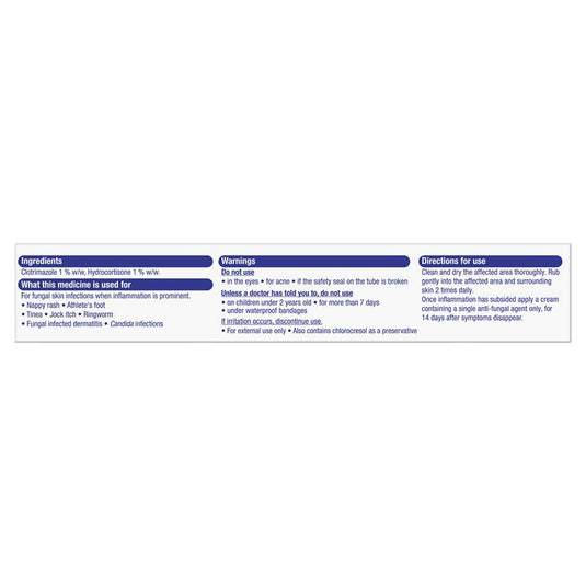 Hydrozole 1% Cream 30g - Hydrocortisone + Clotrimazole (S3)