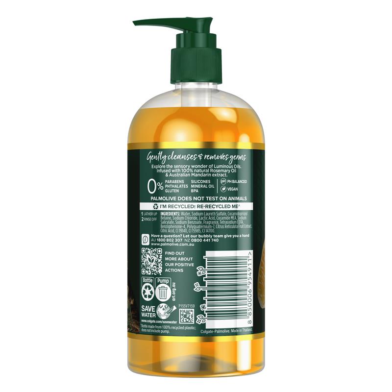 Load image into Gallery viewer, Palmolive Luminous Oils Hand Wash Mandarin &amp; Rosemary Oil 500ml
