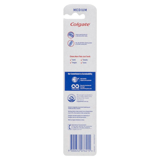 Colgate 360 Optic White Power toothbrush Medium with vibrating & polishing bristles