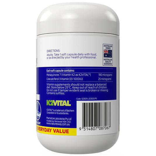 Nature's Way K2+D3 120 Capsules