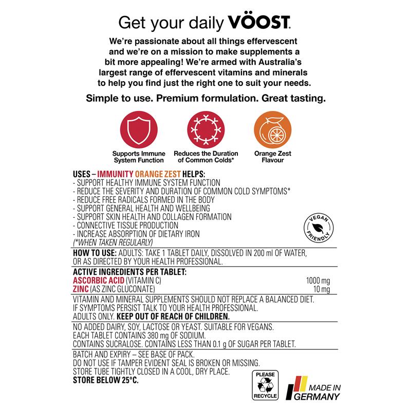 Load image into Gallery viewer, Voost Immunity Orange Zest Effervescent Tablets 60 Pack Exclusive Size
