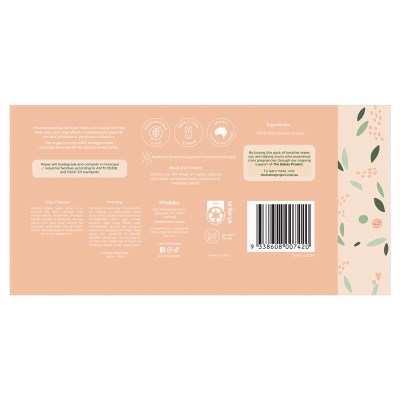 Load image into Gallery viewer, Tooshies Dry Wipes 70 pack
