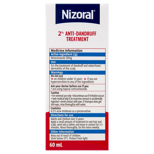 Nizoral 2% Anti-Dandruff Treatment Shampoo 60mL - Ketoconazole