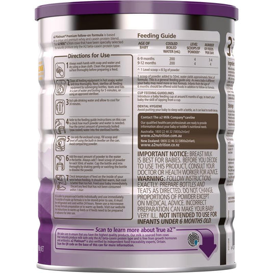 A2 Platinum Premium Follow On Formula Stage 2 From 6 Months 900g