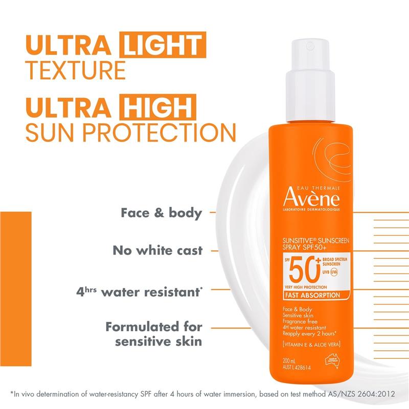 Load image into Gallery viewer, Avene Sunsitive Sunscreen Spray SPF 50+ 200ml
