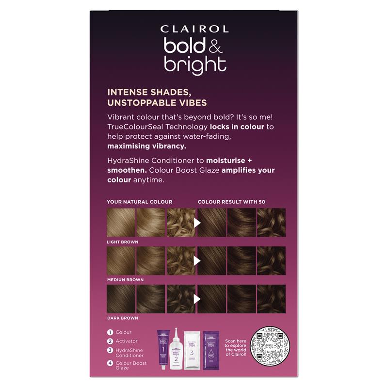 Load image into Gallery viewer, Clairol Bold &amp; Bright Permanent Hair Colour 50 Brown Sugar
