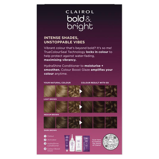 Clairol Bold & Bright Permanent Hair Colour 50 Brown Sugar