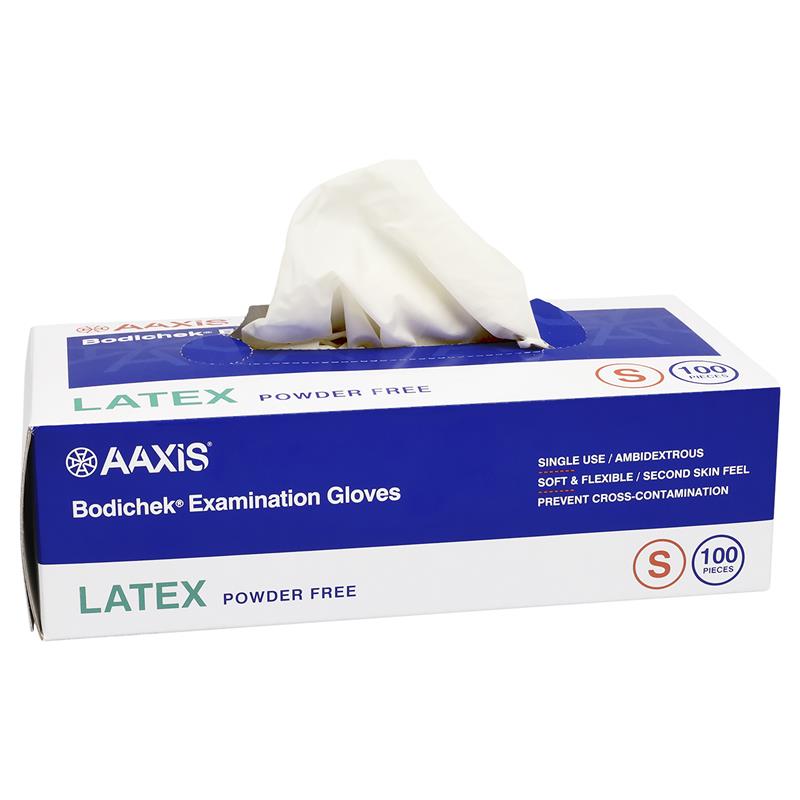 Load image into Gallery viewer, Bodichek Latex Disposable Gloves Powder Free Small 100 Pack
