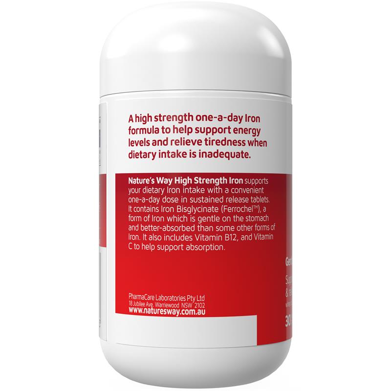 Load image into Gallery viewer, Nature's Way High Strength Iron 30 Tablets
