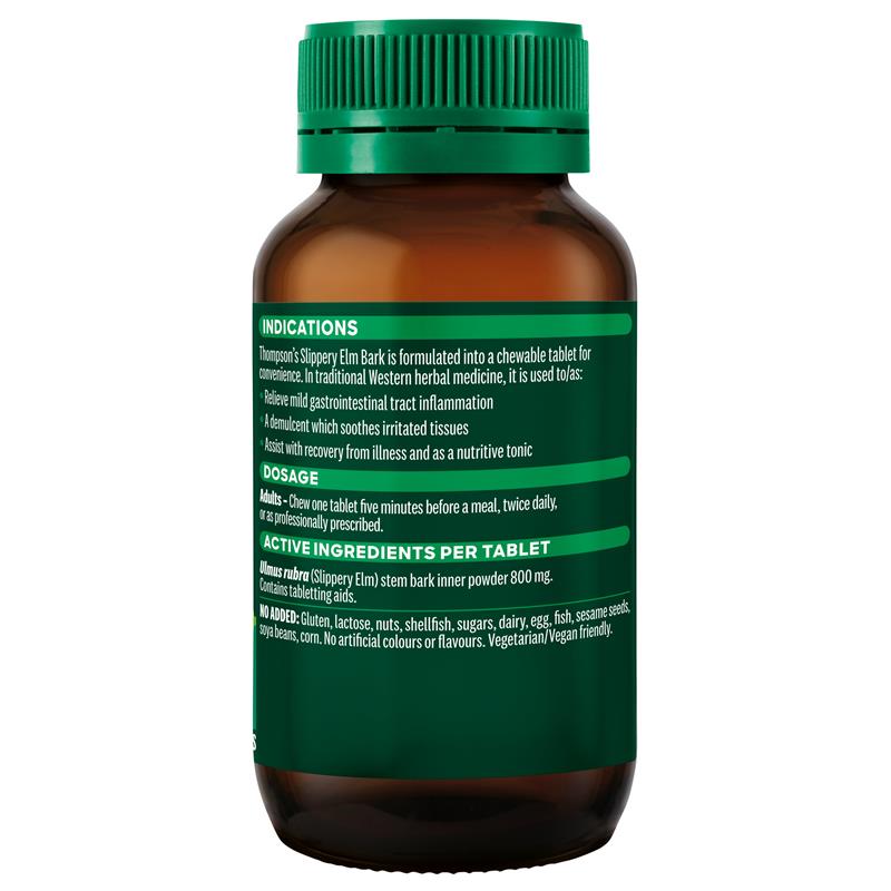 Load image into Gallery viewer, Thompson's Slippery Elm Bark 800mg 60 Tablets
