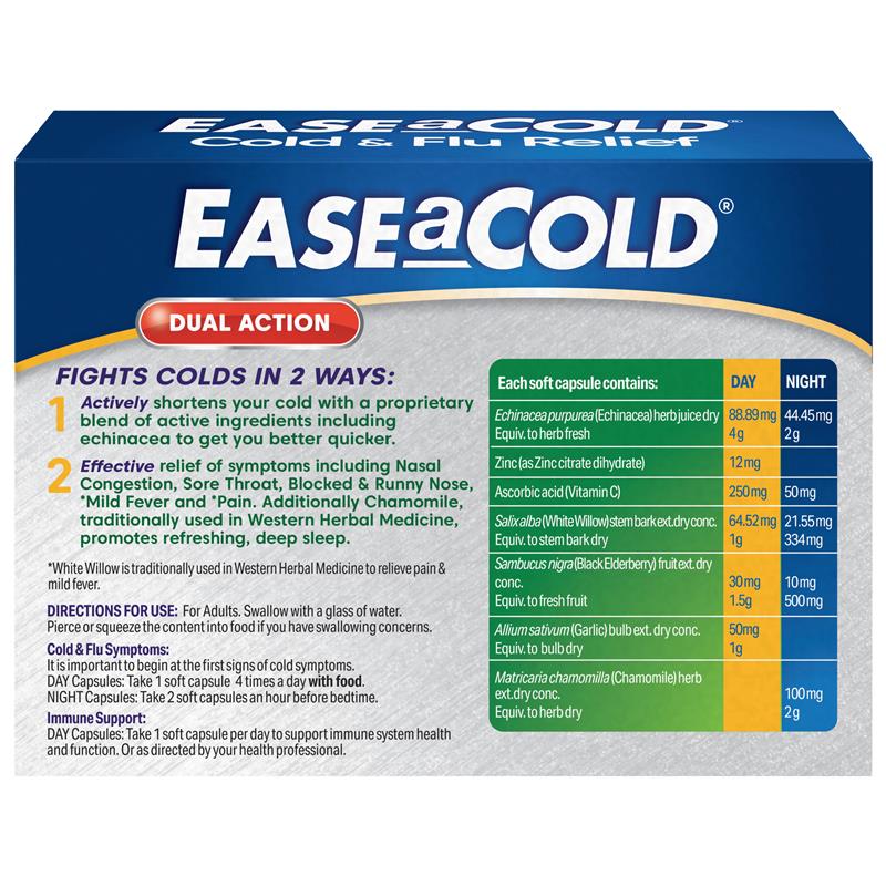 Load image into Gallery viewer, Ease a Cold Cold &amp; Flu Day &amp; Night 24 Capsules
