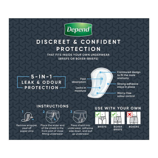 Depend Shields 14 Pack