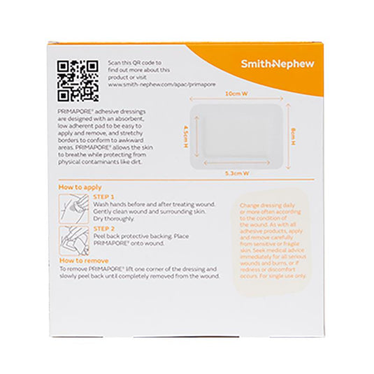 Primapore Flexible Fabric Dressing 10cm x 8cm 3 Pack