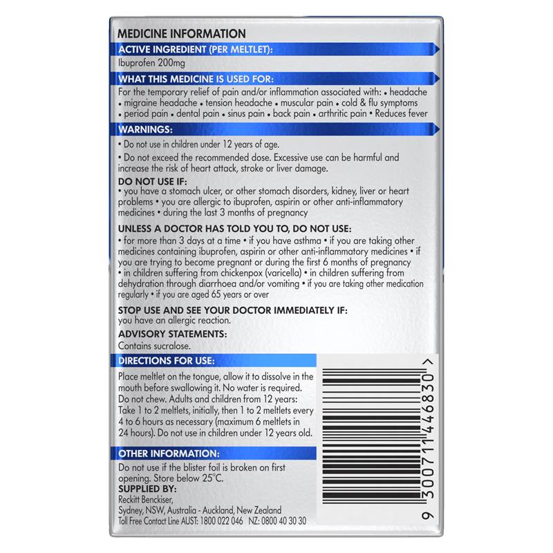 Load image into Gallery viewer, Nurofen Meltlets Pain Relief Citrus 200mg Ibuprofen 48 Pack
