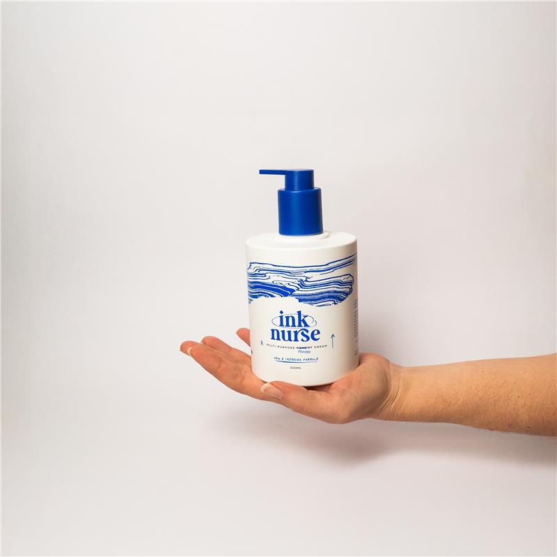 Load image into Gallery viewer, Ink Nurse Tattoo Aftercare + Multipurpose Remedy Cream Pump 500ml
