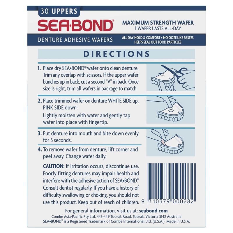 Load image into Gallery viewer, Sea Bond Denture Adhesive Uppers 30
