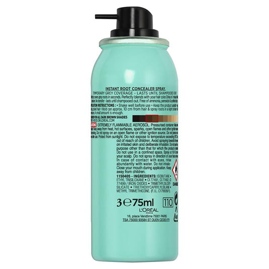 L'Oreal Paris Magic Retouch Temporary Root Concealer Spray - Dark Brown(Instant Grey Hair Coverage)