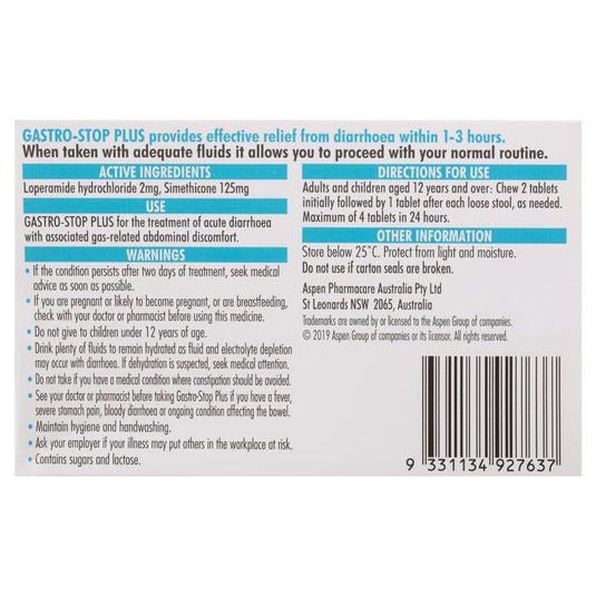 GastroStop Plus Chewable Tablets 12