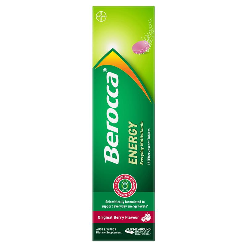 Load image into Gallery viewer, Berocca Energy Original Berry 15 Effervescent Tablets
