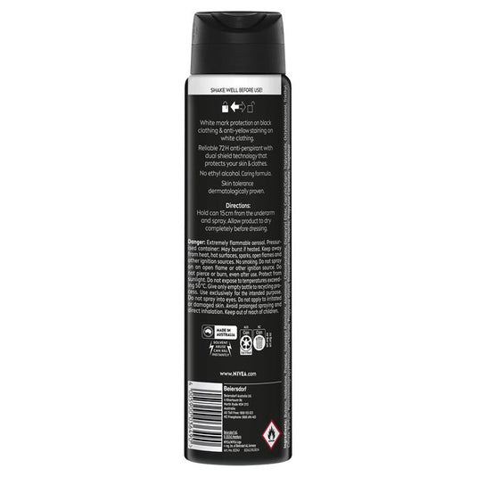NIVEA MEN Black & White Power Aerosol Deodorant 72H Protection 250ml
