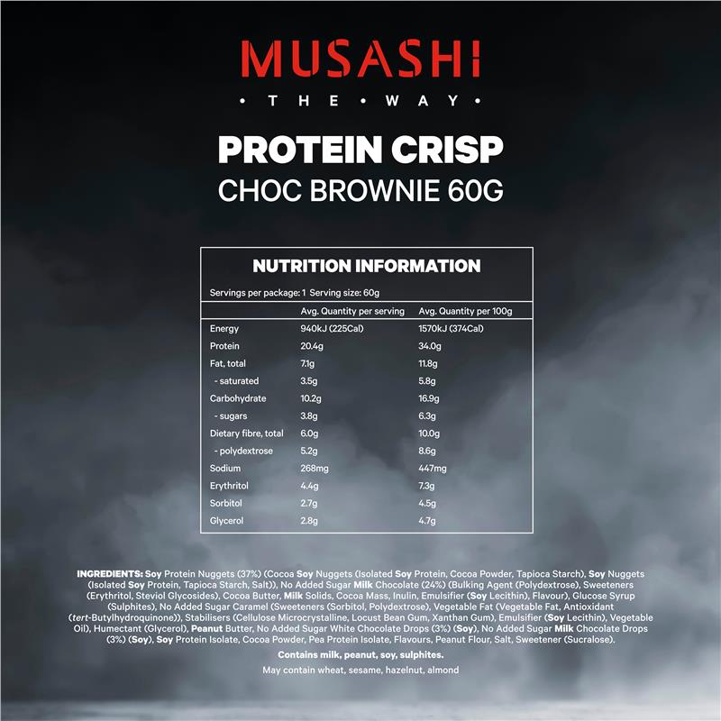 Load image into Gallery viewer, Musashi Protein Crisp Choc Brownie 60g
