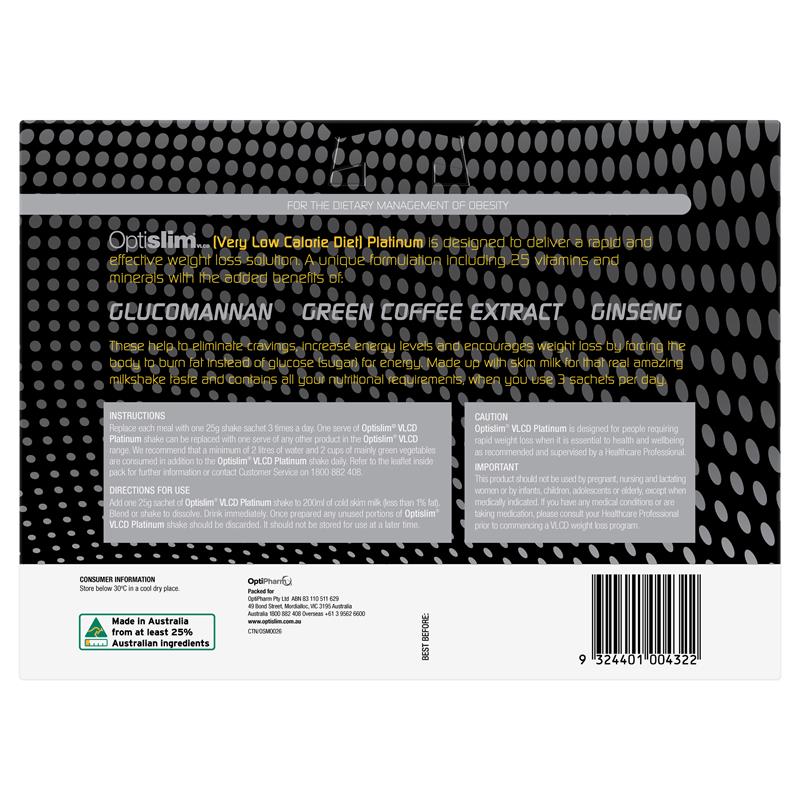 Load image into Gallery viewer, Optislim VLCD Platinum Chocolate Shake 21x25g Sachets
