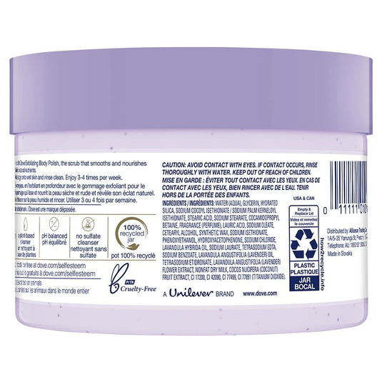 Dove Exfoliating Body Polish Crushed Lavender And Coconut Milk 298g