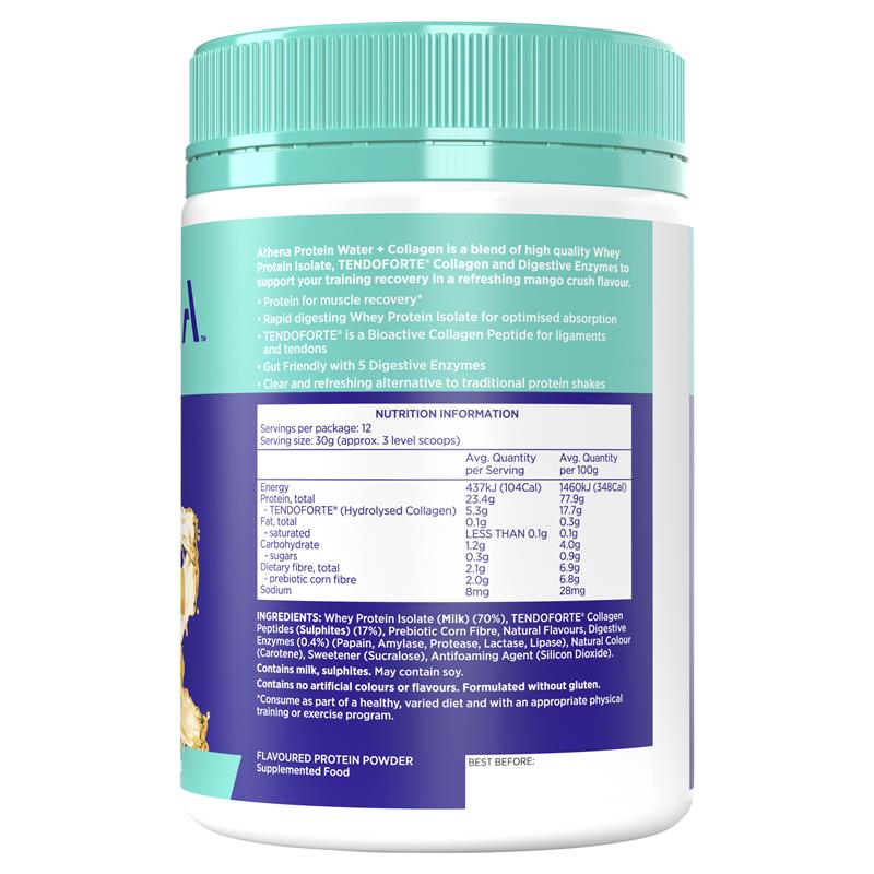 Load image into Gallery viewer, Athena Protein Water + Collagen Mango 360g
