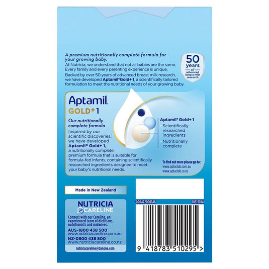 Aptamil Gold+ 1 Baby Infant Formula Powder Sachets From Birth to 6 Months 5 Pack 22.5g