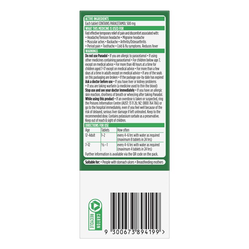 Load image into Gallery viewer, Panadol Paracetamol Pain Relief 48 Tablets

