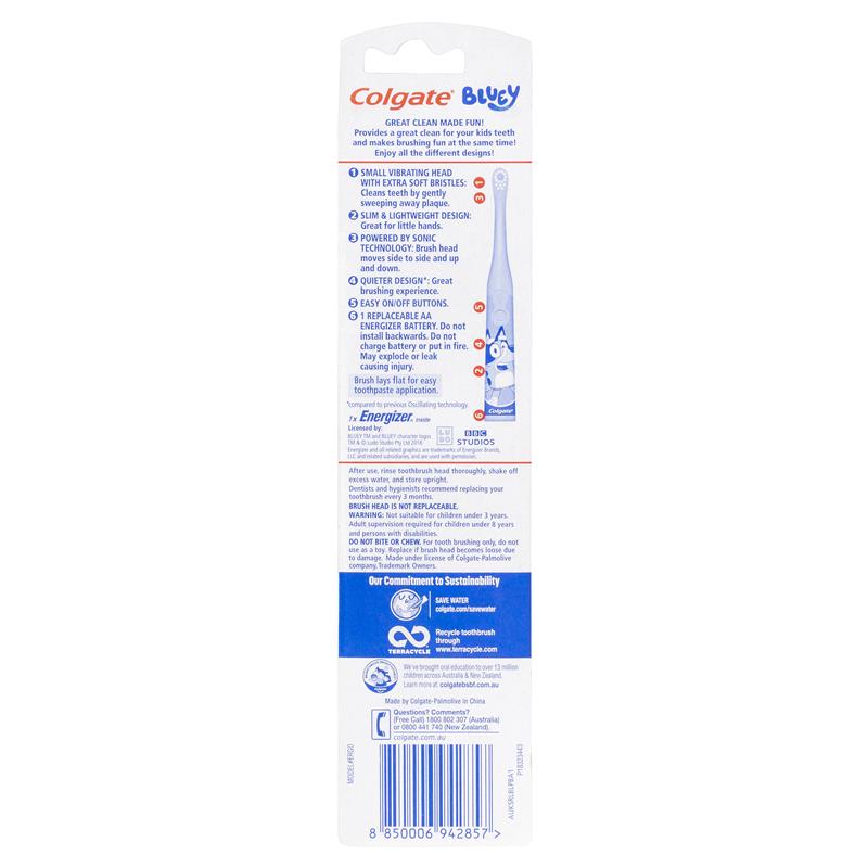 Load image into Gallery viewer, Colgate Toothbrush Battery Kids Sonic Bluey
